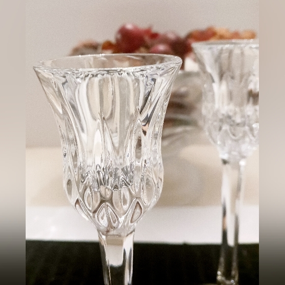Vintage Pair of Gorham Full Lead Crystal Candleholders - Althea Cut - Picture 2 of 4